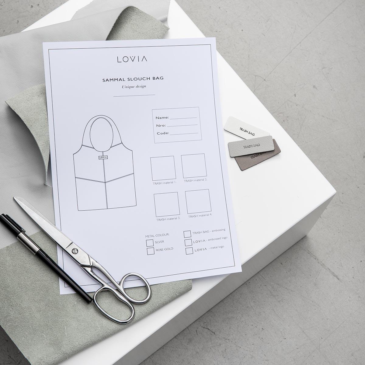 Lovia - Unique Sketch Sammal Slouch Tote